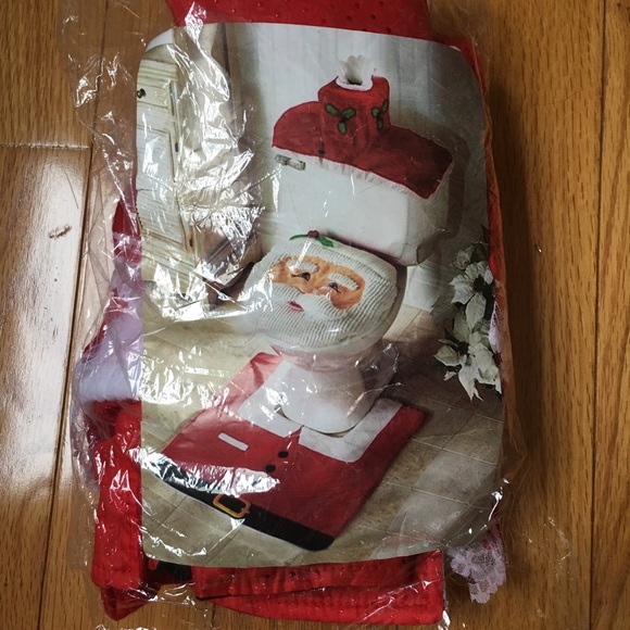 NWT Bathroom Christmas Mat Cover/Decorations - Picture 3 of 4